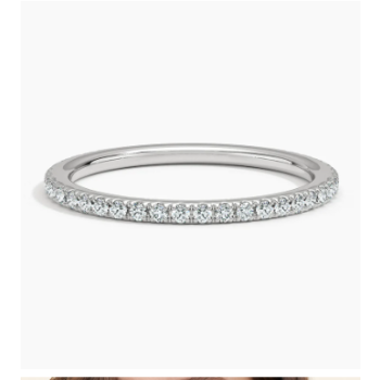 2mm Traditional Court Shape Wedding Band in 9kt White Gold